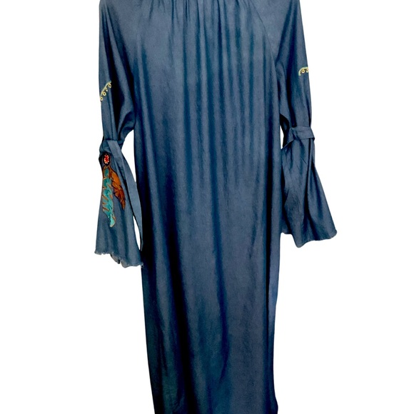 NWOT | BOHEMIAN | BEACH COVER UP | FABRIC SOFT JEANS | SIZE ALL FIT - Picture 8 of 16